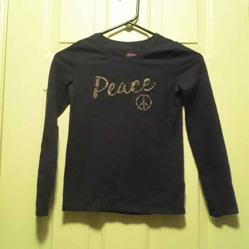 Faded Glory Peace Long Sleeve Shirt Sz M